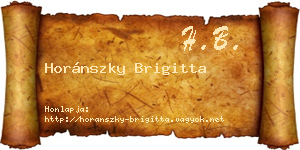 Horánszky Brigitta névjegykártya